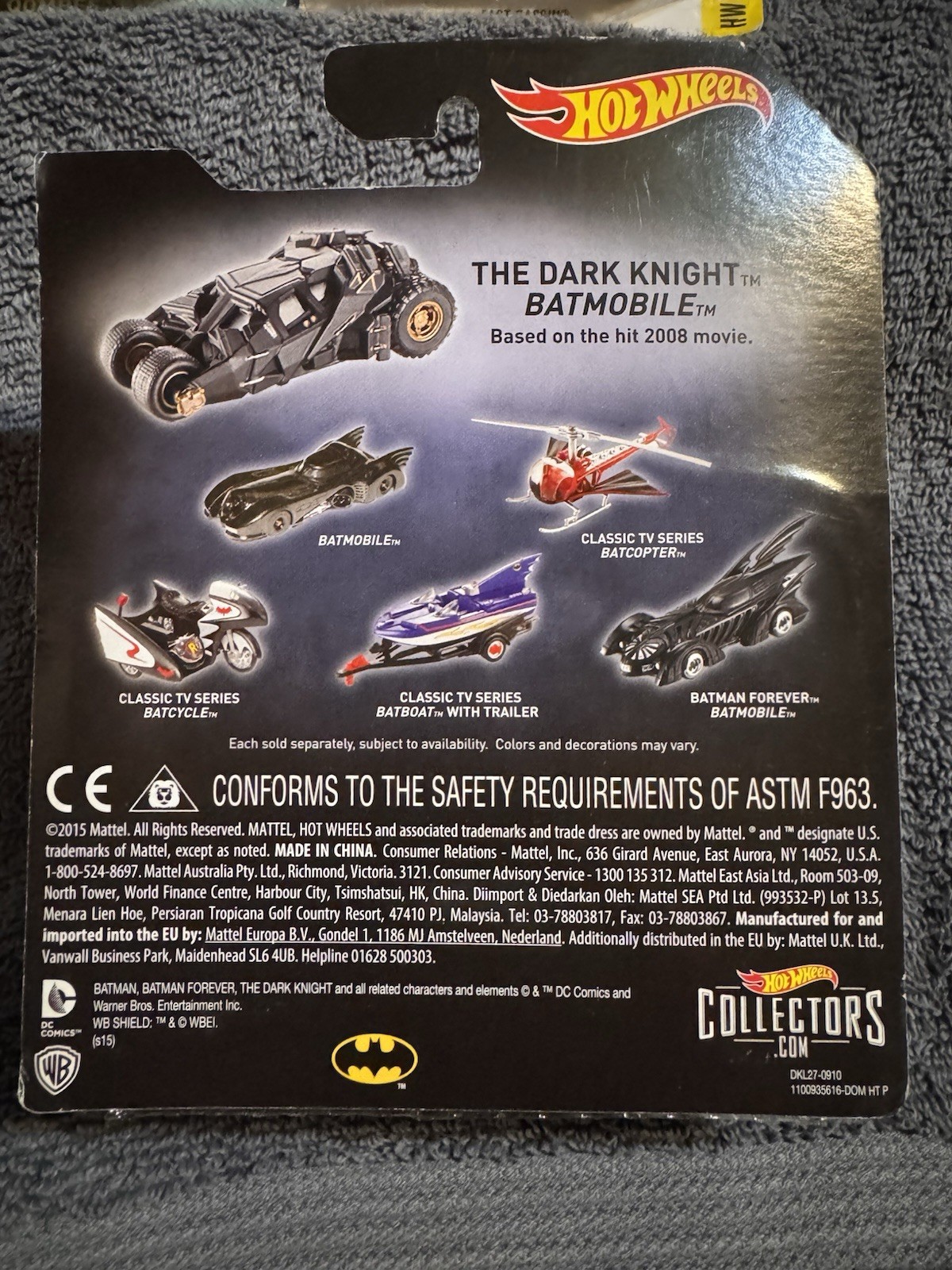 Hot Wheels Batman Set Diecast Car 1:64 Black Unopened Box