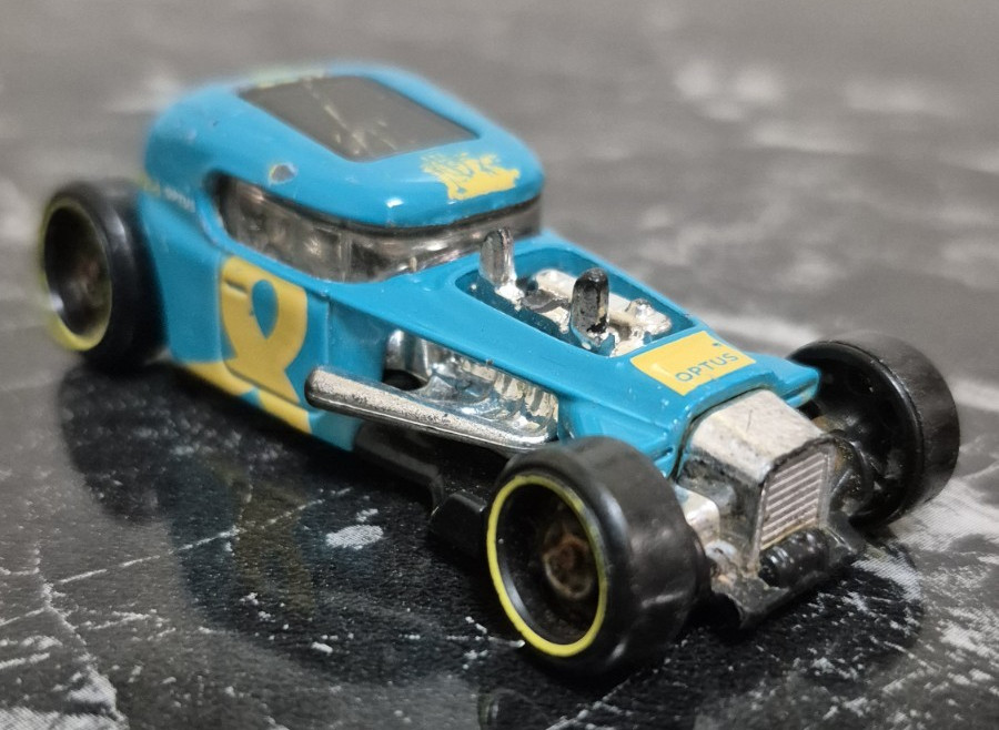 Hot Wheels Diecast Yes Optus Mod Rod Diecast Car Blue and Yellow 1/64 2019