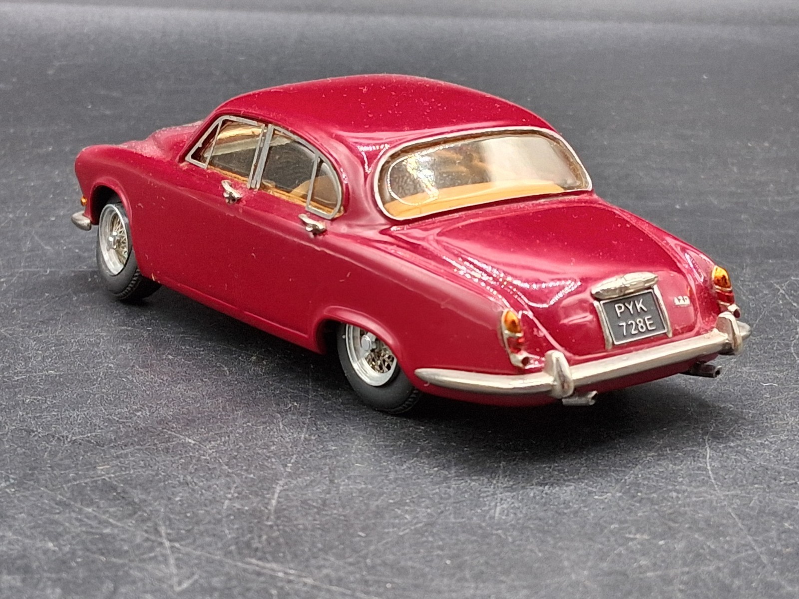 Vintage CJM Models 1/43 Scale Diecast 1967 Jaguar Burgundy HTF No Box Italy