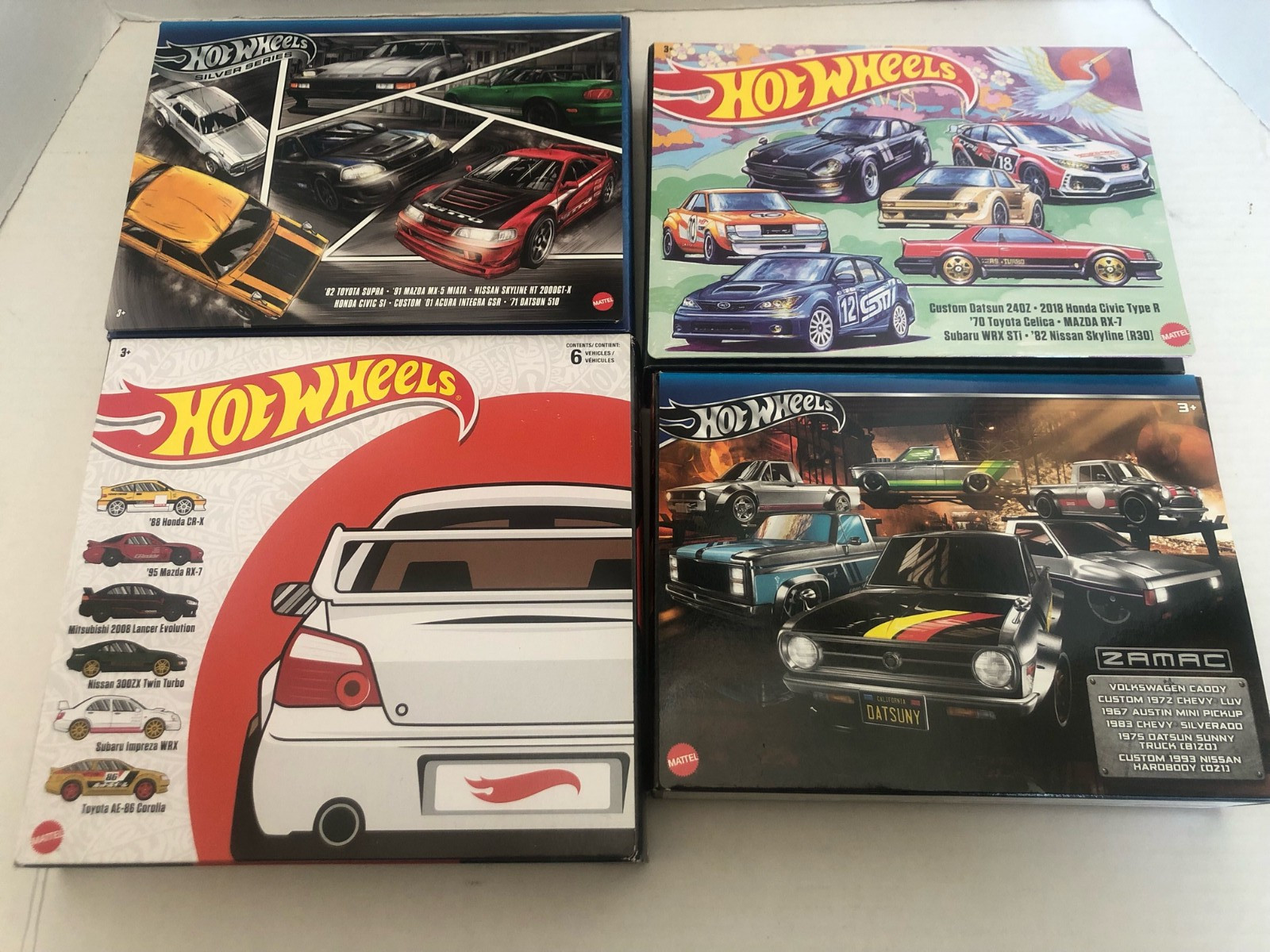 Hot Wheels Zamac Box Set Lot of 4 Sets Trucks JDM Mazda Nissan Honda Chevy