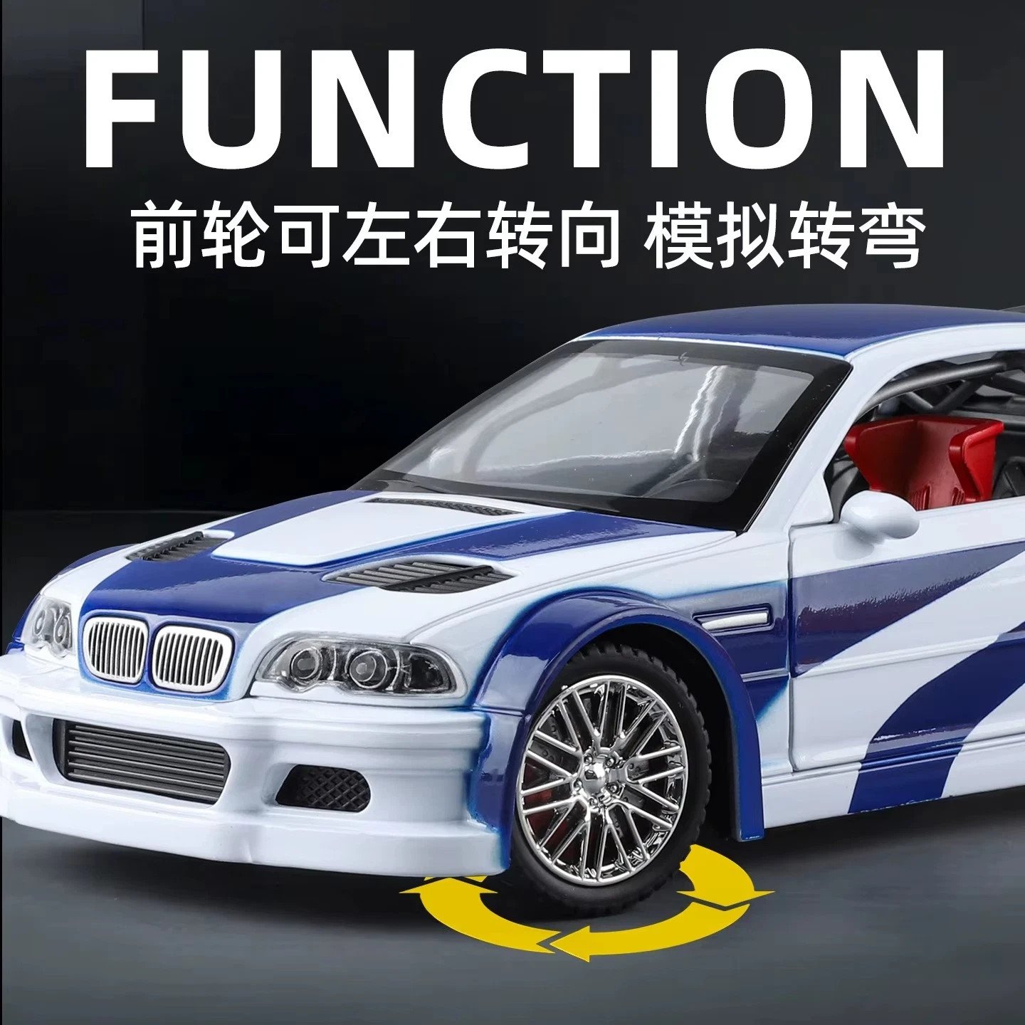 1:24 BMW M3 GTR E46 Diecast Model Car – Sports Muscle Car Collector Display