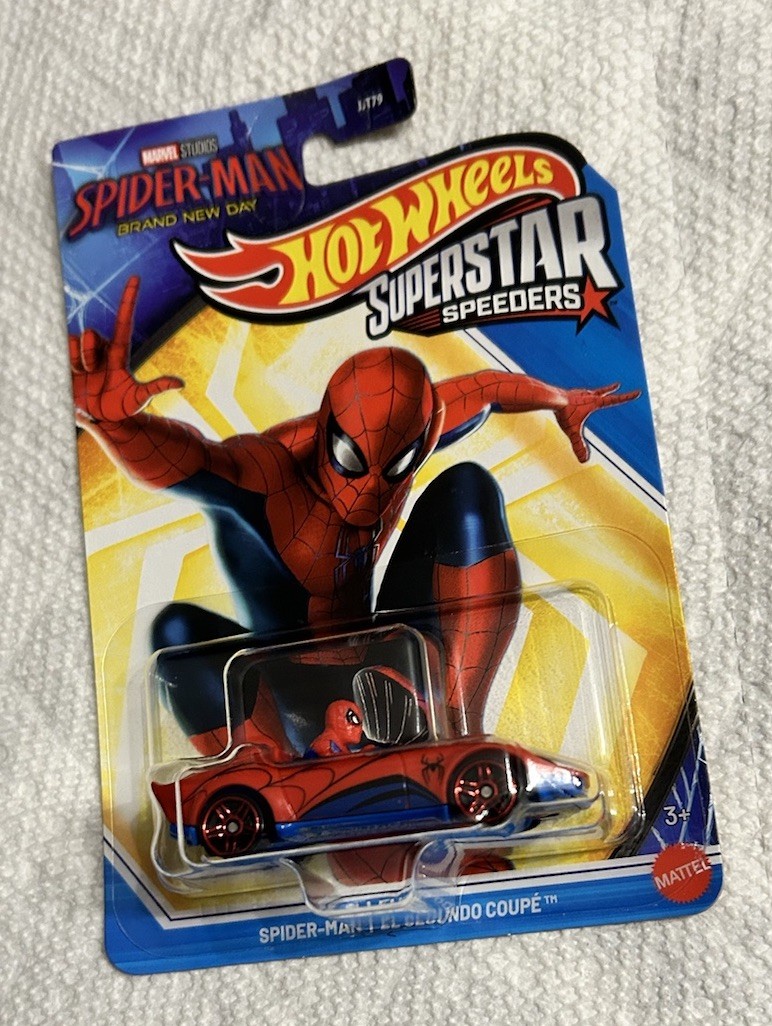 Hot Wheels 2026 Superstar Speeders Spiderman & El Segundo (Marvel) New