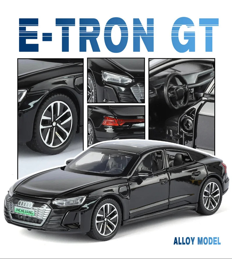 1:32 Audi RS E-Tron GT Alloy Car Model Diecast Metal Toy Sound Light Kids Gift