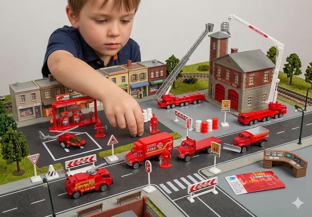 Big-Daddy Fire Rescue Toy Play Set To Create a Perfect Emergency Scene