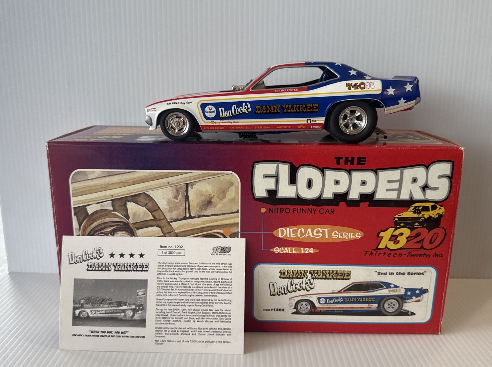 WHIPPLE & McCULLOCH 1320 “THE FLOPPERS” 1971 PLYMOUTH CUDA 1/24 SCALE DIECAST