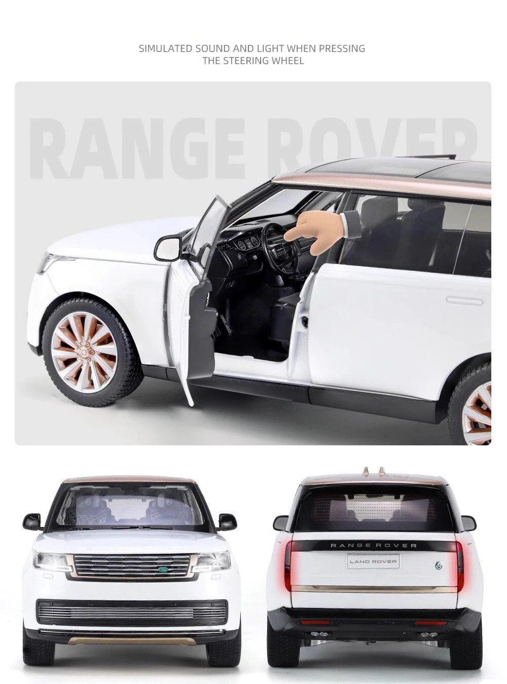1:18 Land Rover Range Rover Fifty Diecast Vehicle Model Car Toy Collection Gift