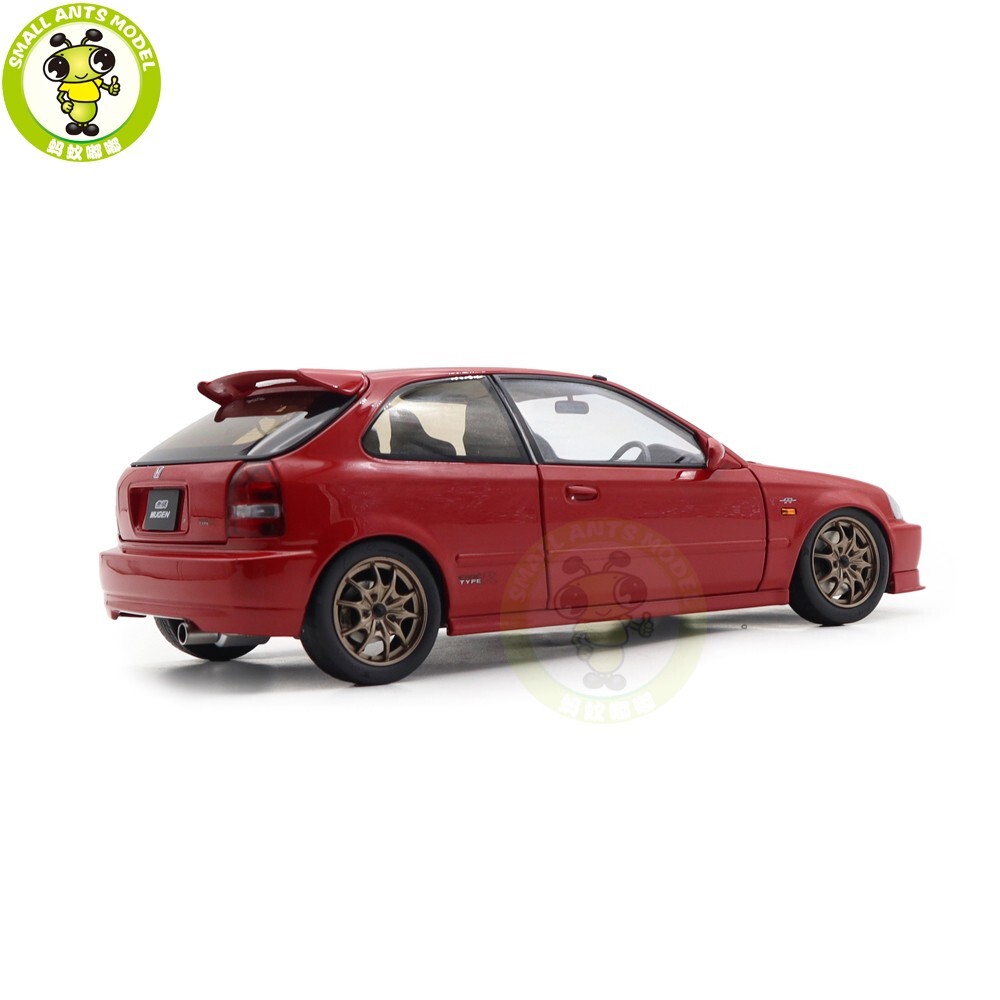 1/18 MOTORHELIX Honda CIVIC Type R EK9 MUGEN POWER Red Diecast Model Car