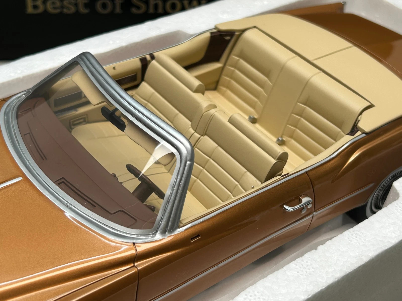 Bos 1/18 1976 Cadillac Eldorado Convertible Bronze Metallic Resin Car Model New
