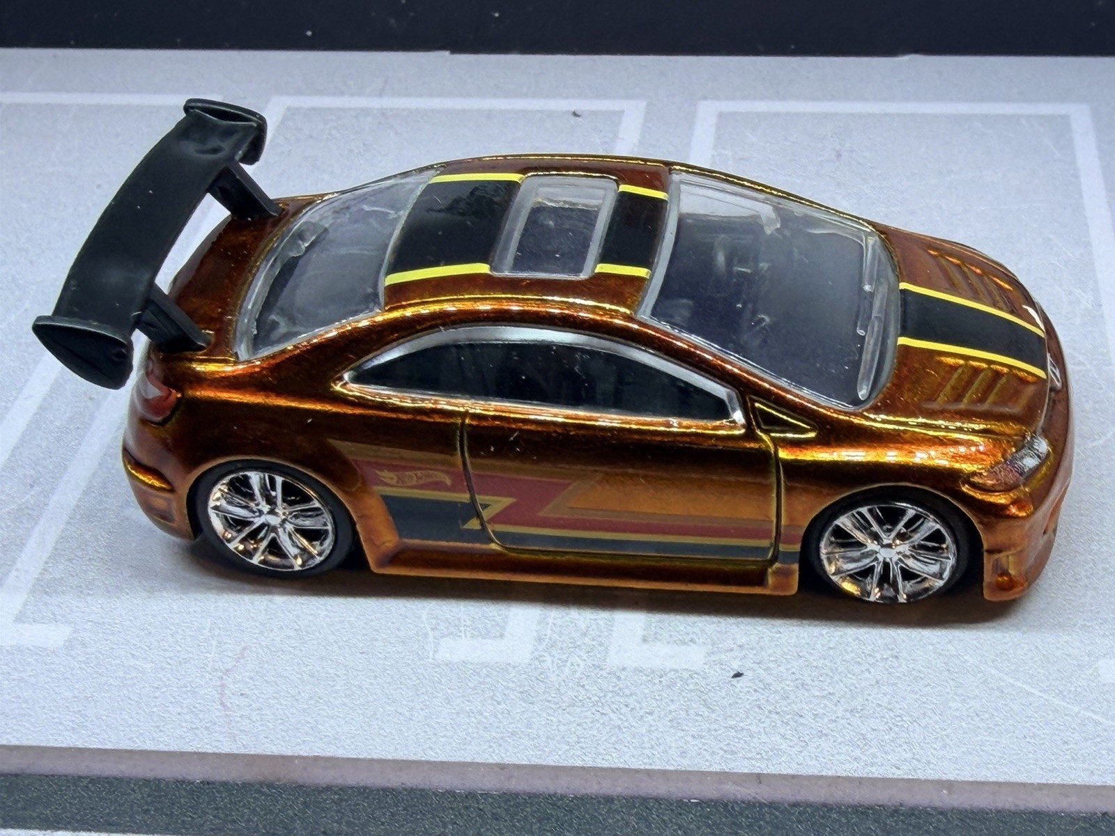 CUSTOM Orange 2006 Honda Civic Si • Real Riders 2025 Hot Wheels wheel swap
