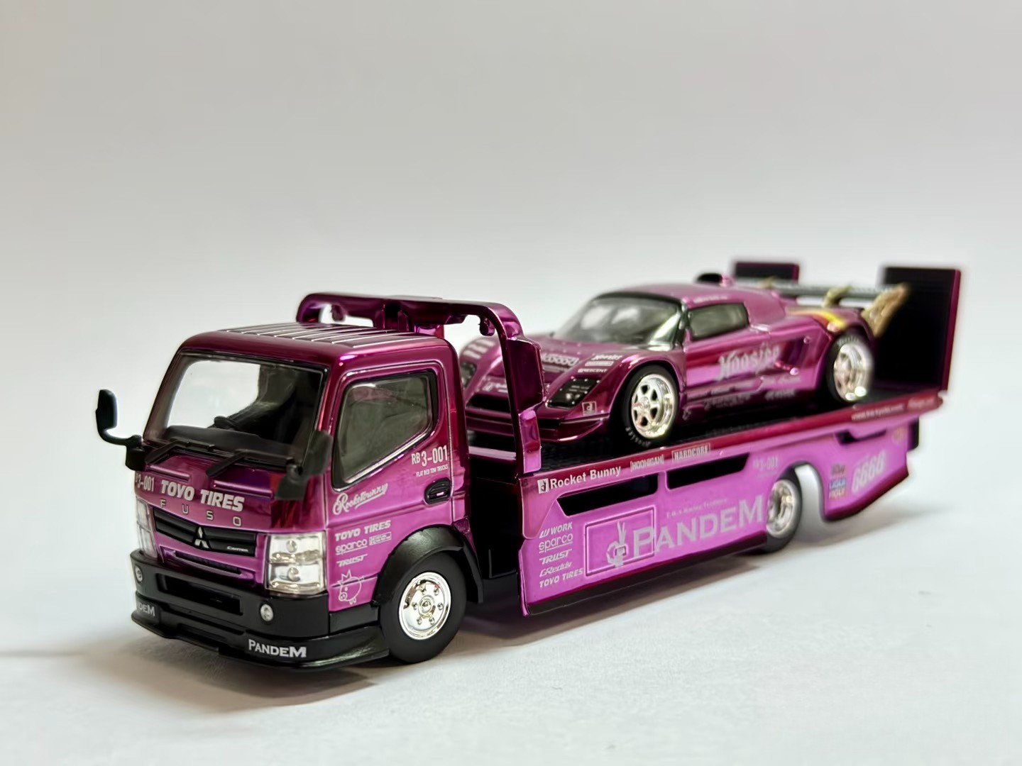 XCartoys Pop Race 1/64 Pandem Lotus Elise Set Beijing Exclusive Purple Chrome