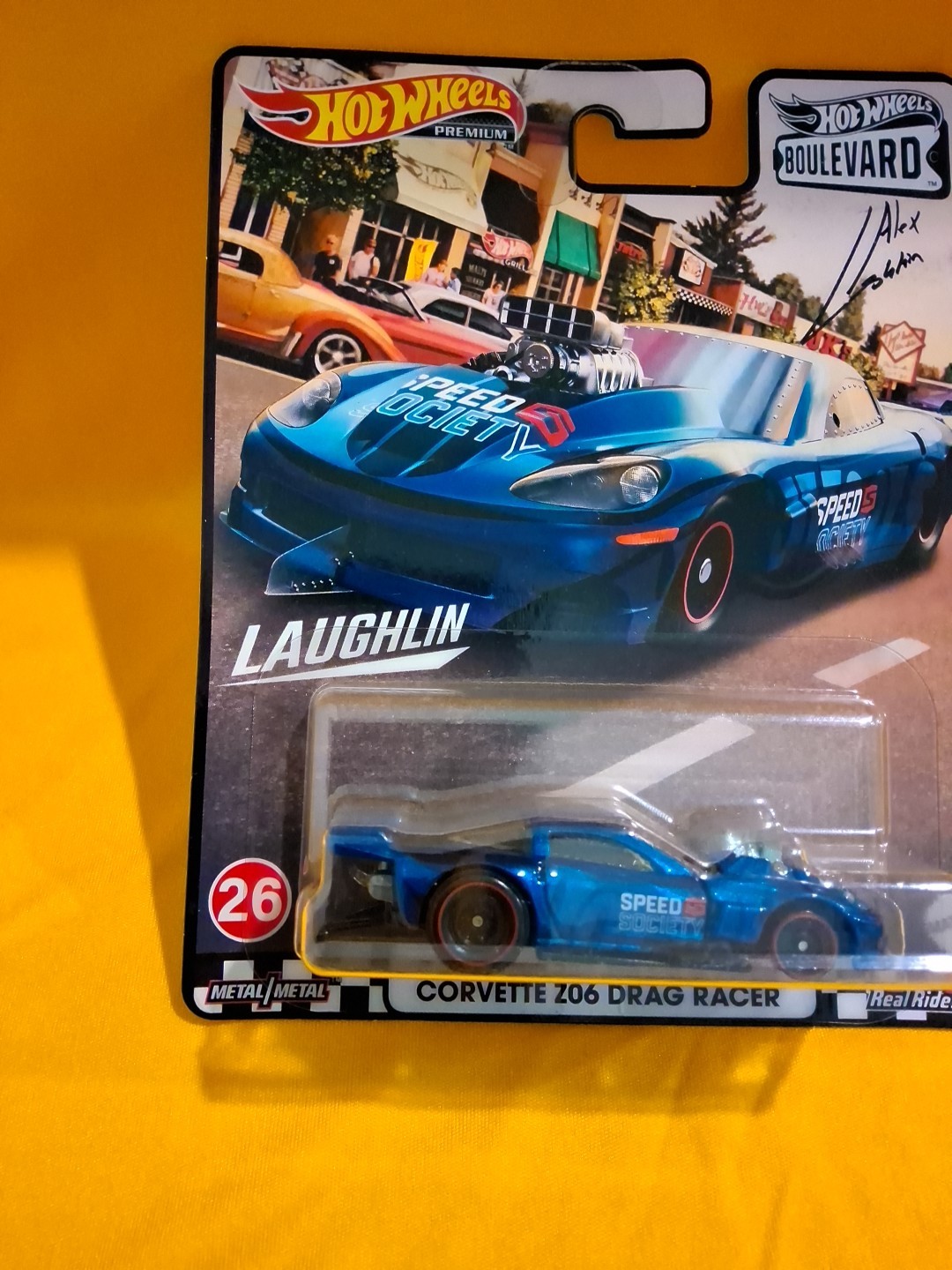 Hot Wheels Boulevard 1:64 Corvette Z06 Drag Racer Laughlin Model GRL96🔥X9