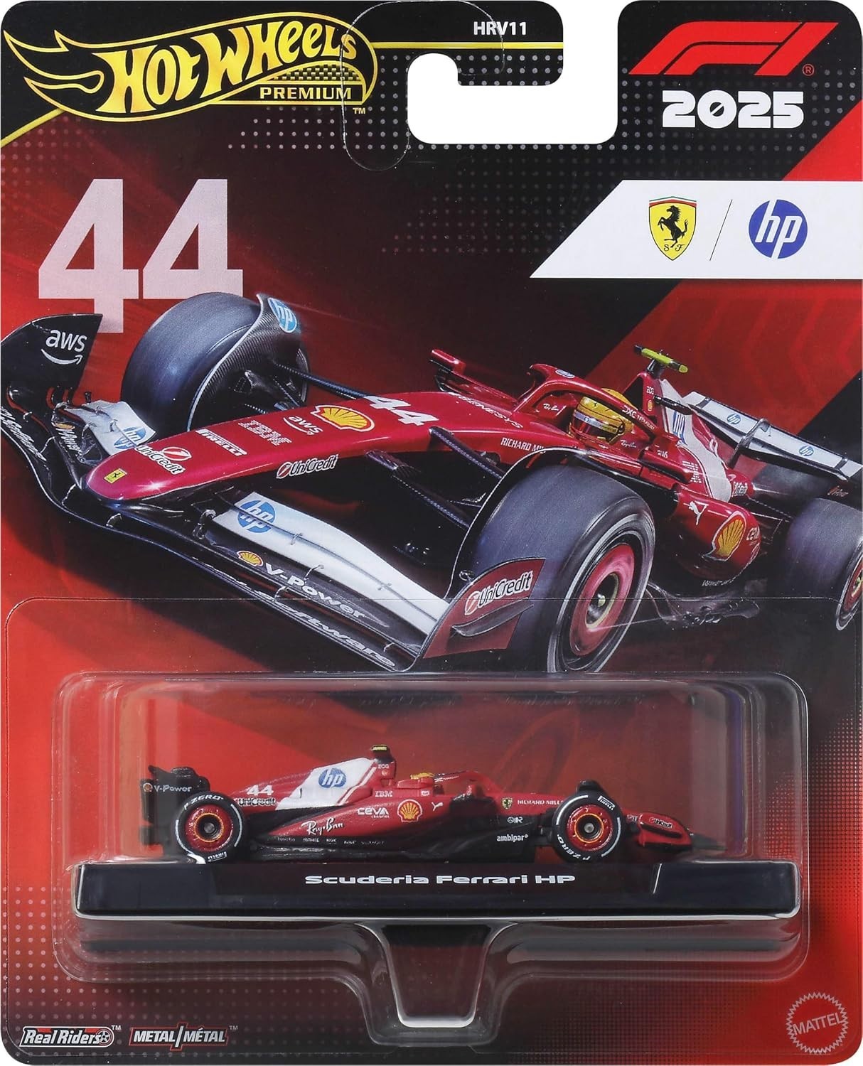 Hot Wheels Premium 1:64 Ferrari F1 Lewis Hamilton #44 Car HRV11 Mattel IN STOCK!