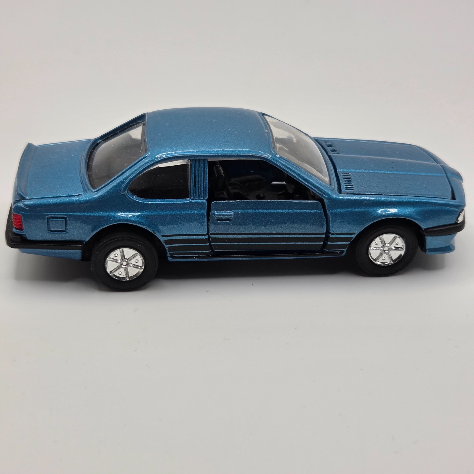 Vintage Sunnyside SS-907 BMW 635 CSi 1/41 Diecast Pull-Back Car Blue WORKS