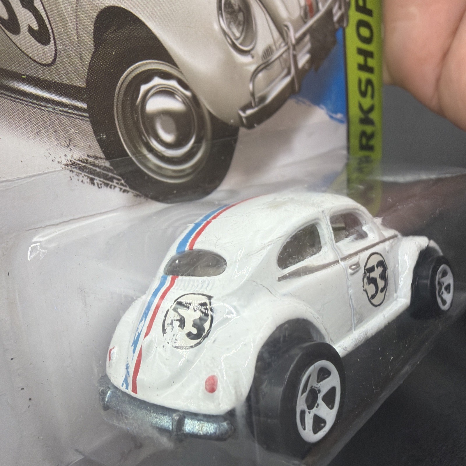 ⭐2014 Hot Wheels HW WORKSHOP HERBIE THE LOVE BUG WHITE VOLKSWAGEN BEETLE 53⭐
