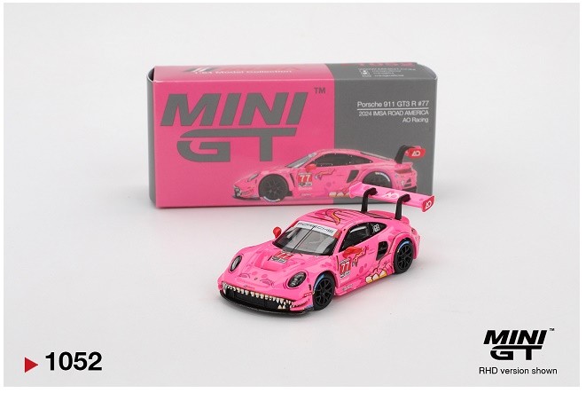 Mini GT Porsche 911 GT3 R #77 AO Racing 2024 1:64 MGT01052