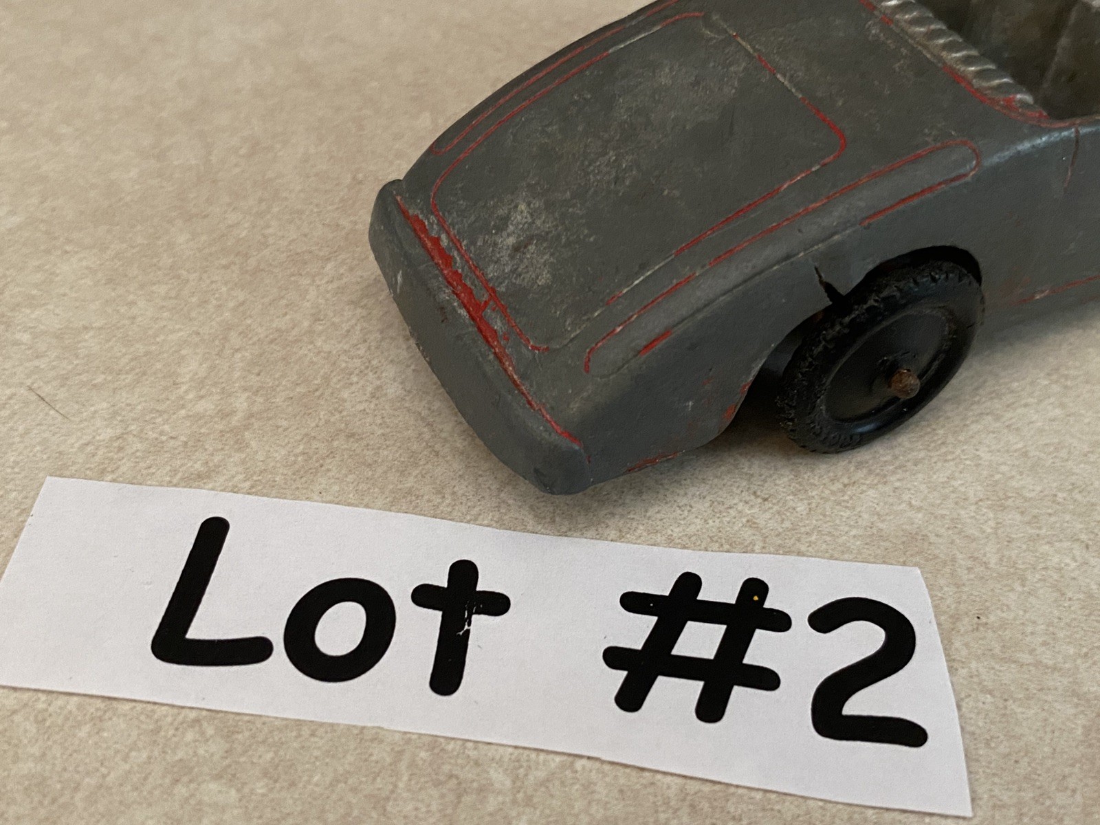 Vtg LOT of 3 -1950s TOOTSiE TOY Cars & Truck *Oil Tanker *Rat Rod *Ford Sedan #2