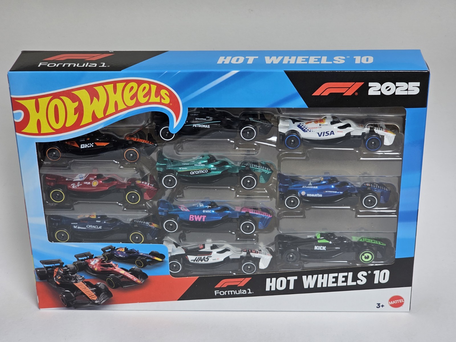 Hot Wheels Formula 1 F1 2025 10-Pack All 10 Teams McLaren Ferrari Red Bull