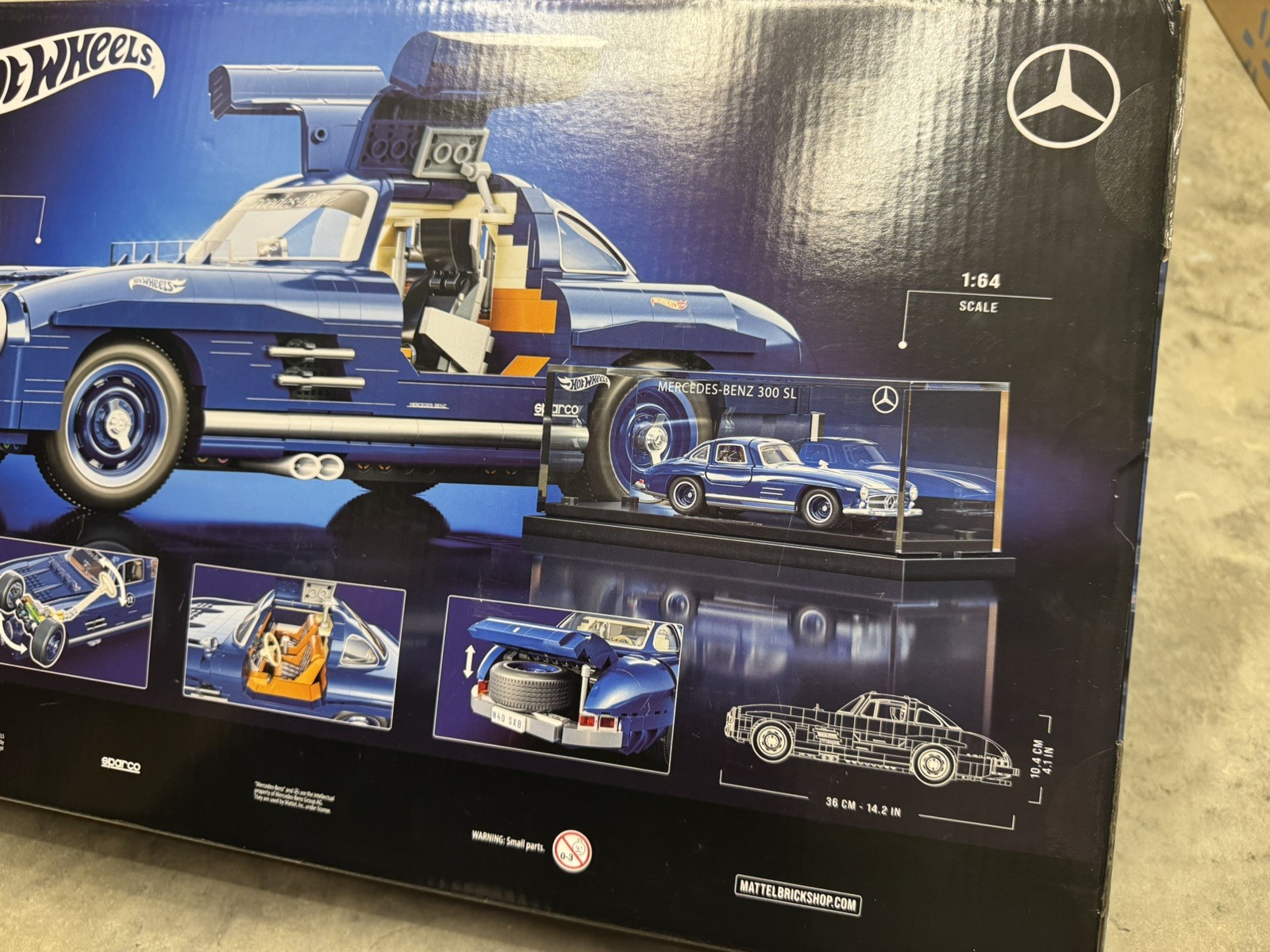 Mattel Brick Shop Hot Wheels Premium Series Building Set Mercedes-Benz 300 SL