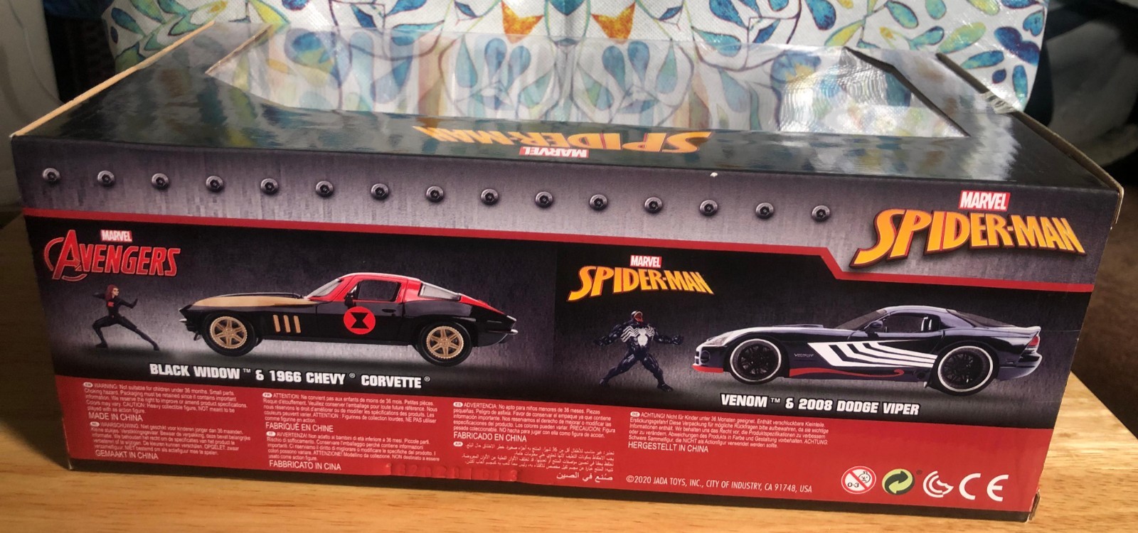 Jada Marvel Spider-Man Venom 2008 Dodge Viper 1:24 Diecast Car & Venom Figure Ne