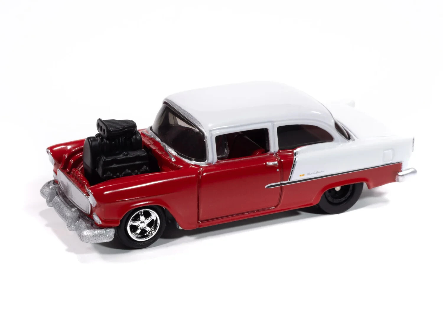 Johnny Lightning HOBBY EXCLUSIVE ’55 Chevy Bel Air 1:64 Diecast (RED/WHITE) 408
