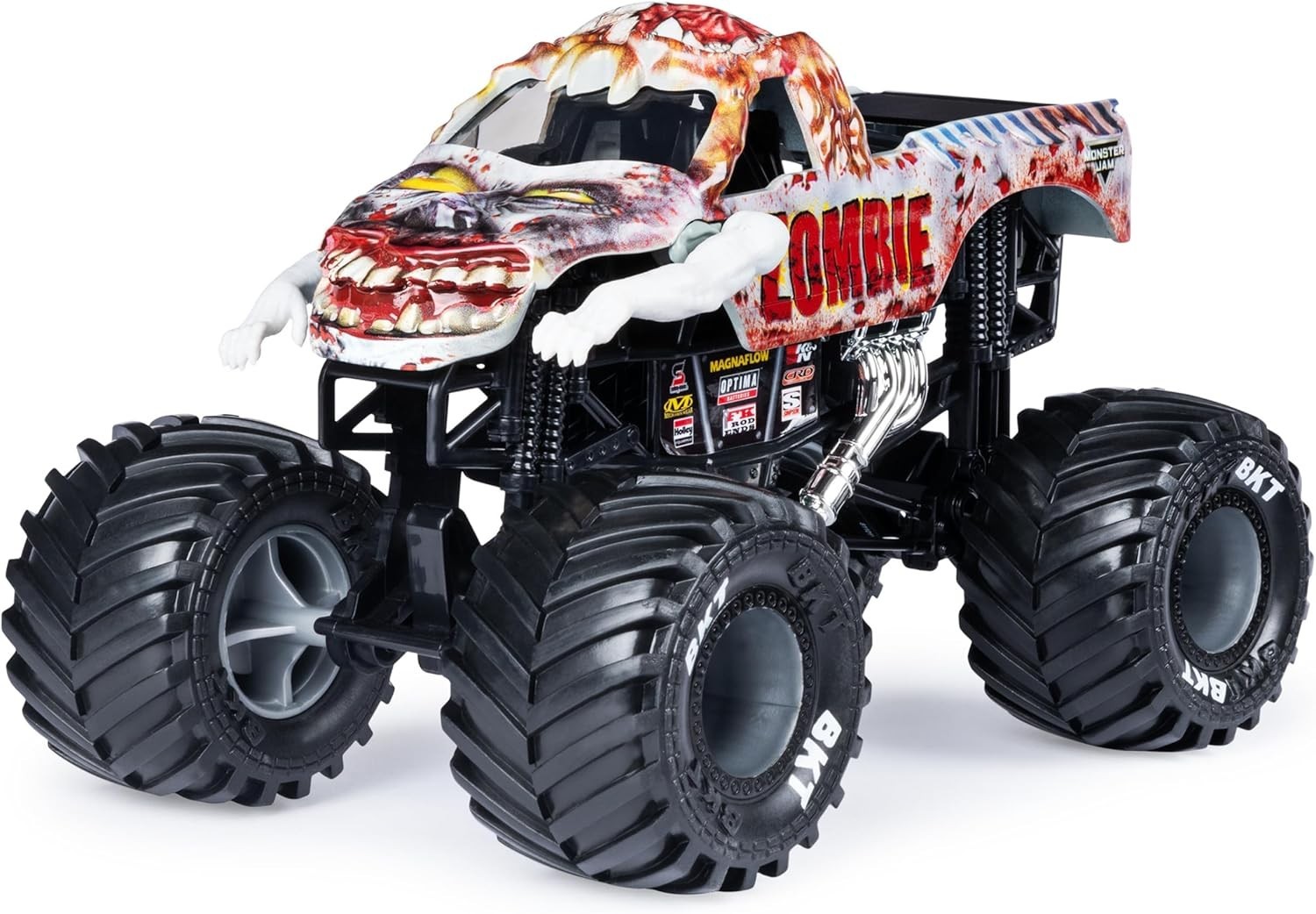 Official Zombie Monster Truck, Collector Die-Cast Vehicle, 1:24 Scale, Kids T…