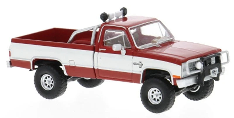 BREKINA 1981 CHEVROLET C 10 PICKUP TRUCK RED / WHITE HO 1/87 PLASTIC