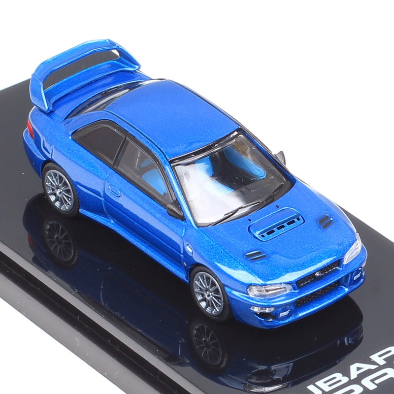 Blue Subaru Impreza 22B STI GC8 1:64 HJ64 Alloy Car Model – European Edition New