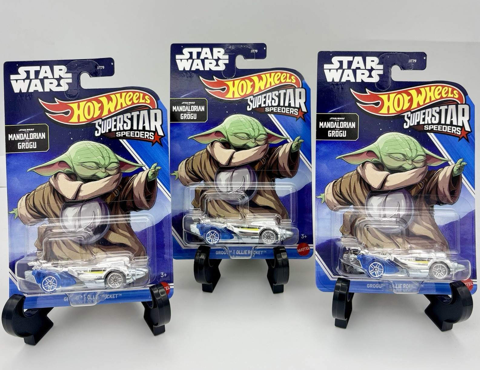 Hot Wheels Superstar Speeders Star Wars Mandalorian Grogu Ollie Rocket W/Cases