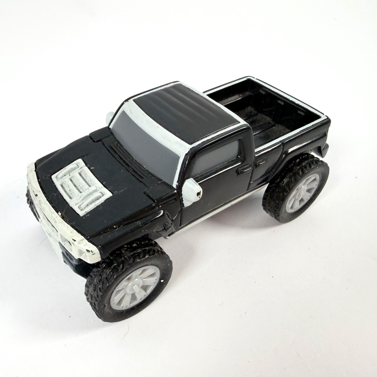 McDonald’s Vtg Hummer H3T Pickup Truck Model Car Black White Happy Meal 3.5″