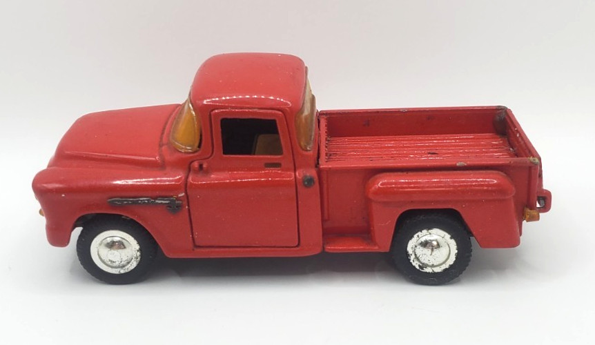 Red Chevy Stepside Pick-Up Die Cast Collectible Toy Truck