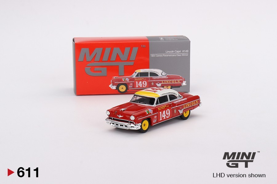 Mini GT 1/64 Lincoln Capri 1954 Carrera Panamericana Class Winner Car Model #611