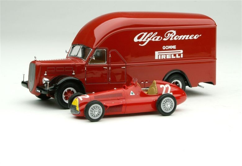 Exoto 43 | 1951 Team Alfa Corse | Alfa Romeo 500 Race Car Transporter