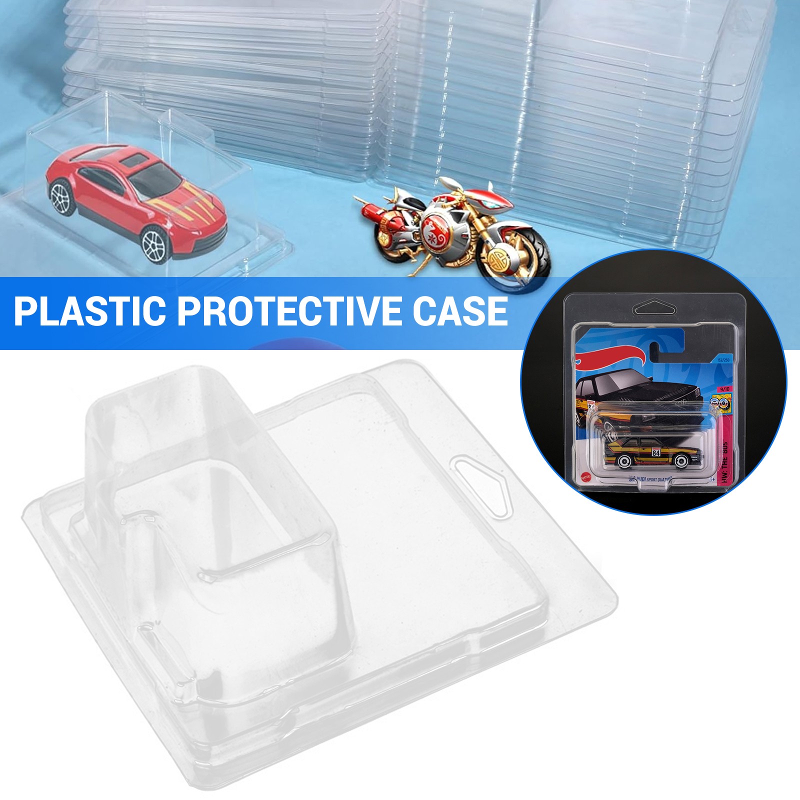 1-30Pack Short Card Clear Protector for Hot Wheels