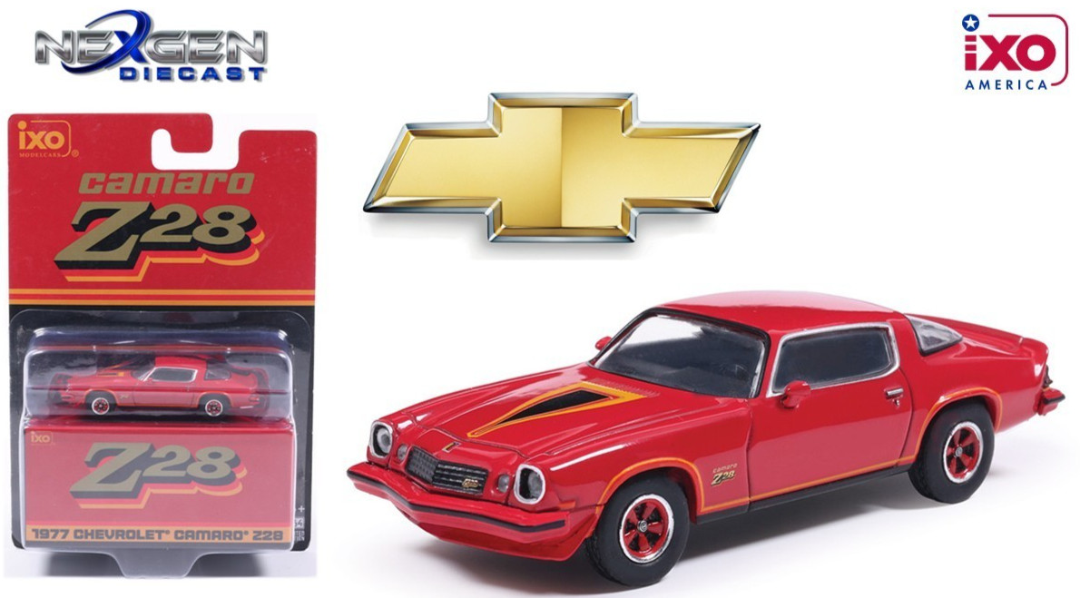 IXO AMERICA 1:64 1977 Chevrolet Camaro Z28 – Light Red – AI64010