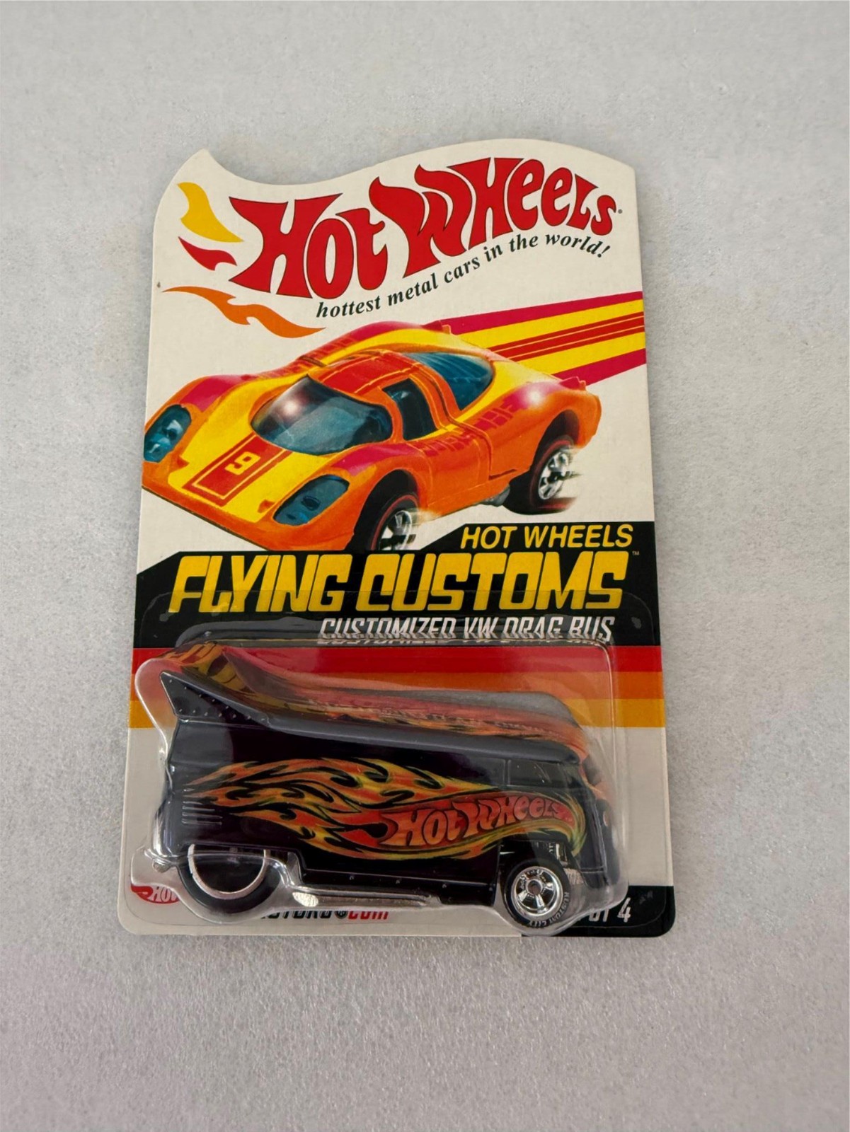 Hot Wheels Flying Customs Customized VW Drag Bus Black p72