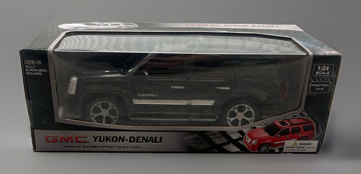 GMC Yukon Denali 1:24 Scale Licensed Friction Toy SUV Black New in Box