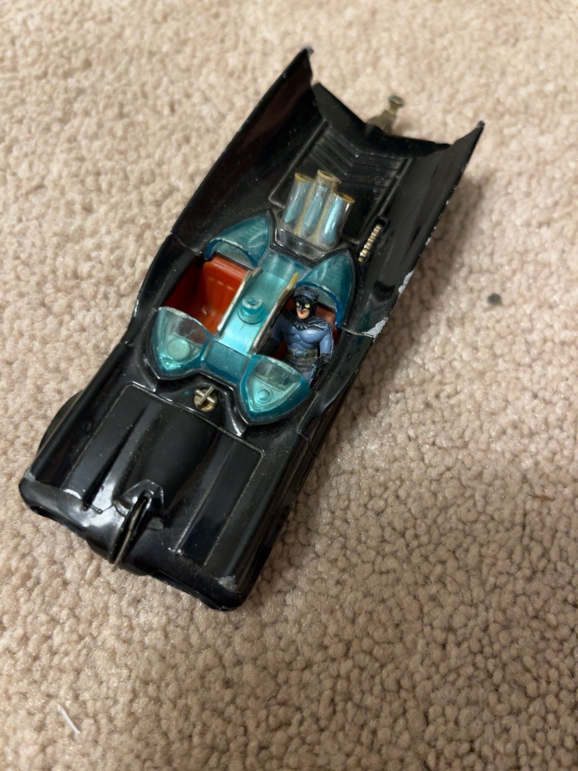 Corgi Batmobile Batman Black/Blue Diecast Toy Car w/ Batman Figure Lincoln