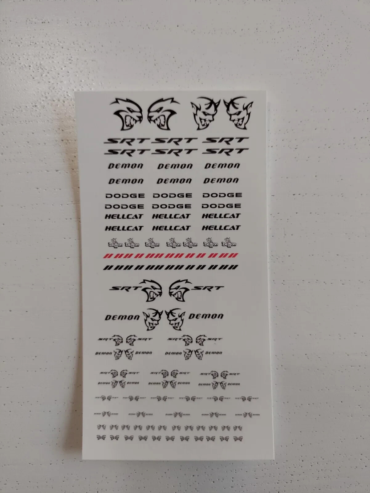 1/64 for hot wheels waterslide decals dodge demon srt hellcat MADE IN THE USA!