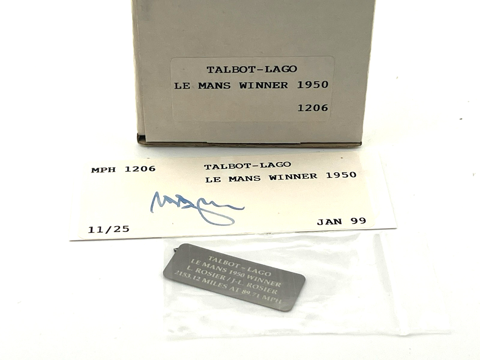 MPH Models 1/43 Talbot-Lago Le Mans Winner 1950 Tim Dyke Car Factory Built of 25