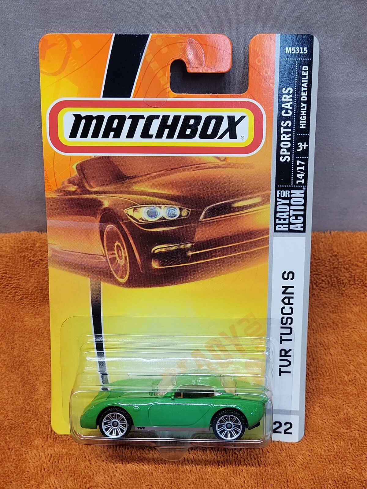 Year 2007 Matchbox Sports Cars 1:64 Die Cast Car #22 – Green Coupe TVR TUSCAN S