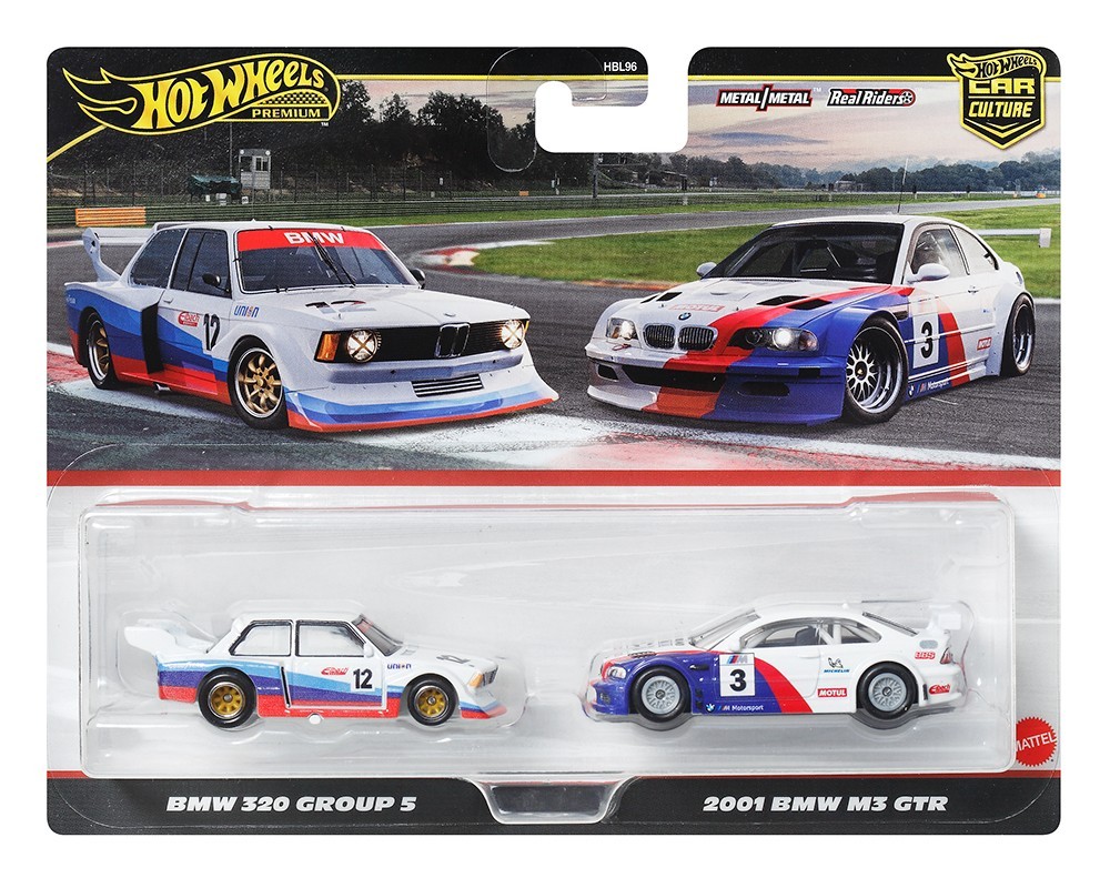 Hot Wheels Premium 2-Pack BMW 320 Group 5 & 2001 BMW M3 GTR