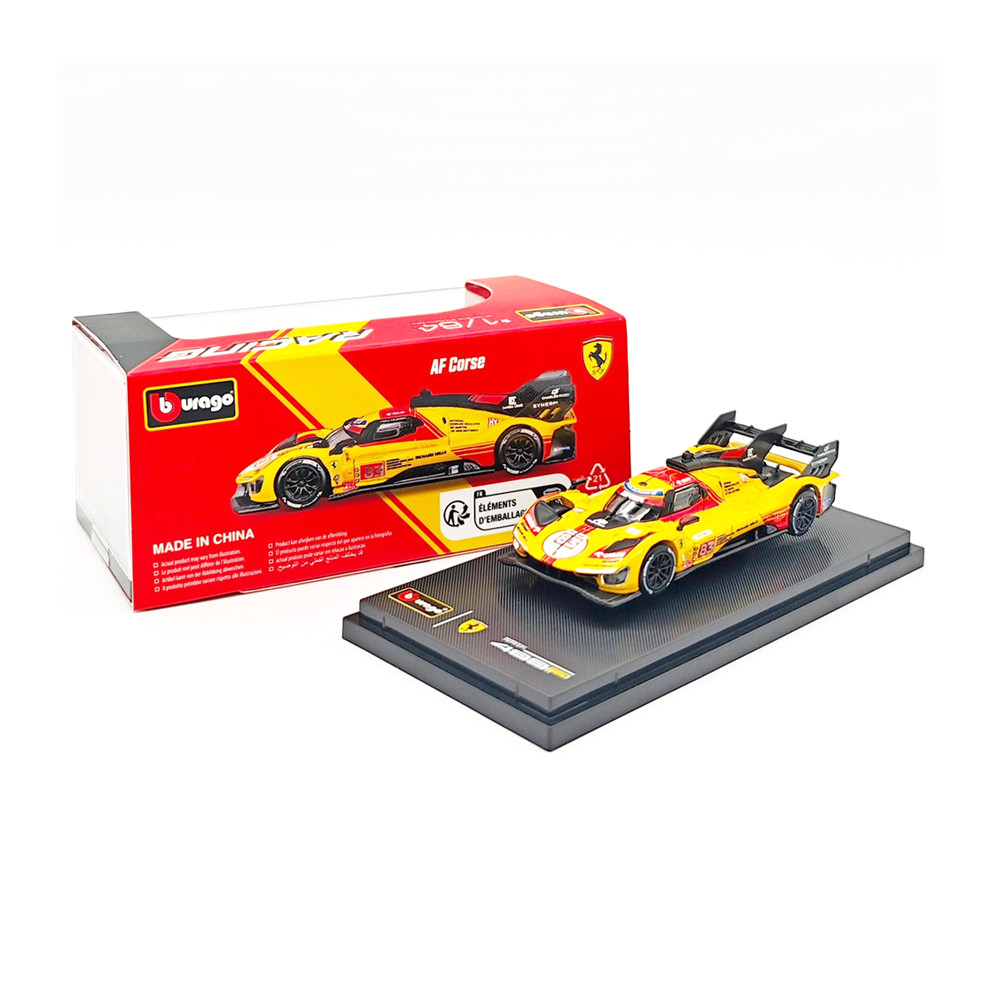 Bburago 1:64 Ferrari 499P Le Mans Winner Diecast Model Car with Display Case