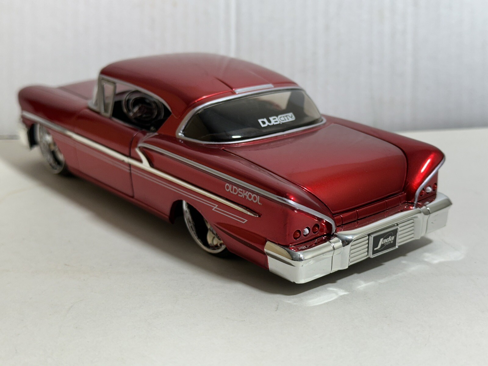 JADA DUB 1958 CHEVY IMPALA CANDY RED 1:24 DIECAST MODEL CAR NEW NO BOX