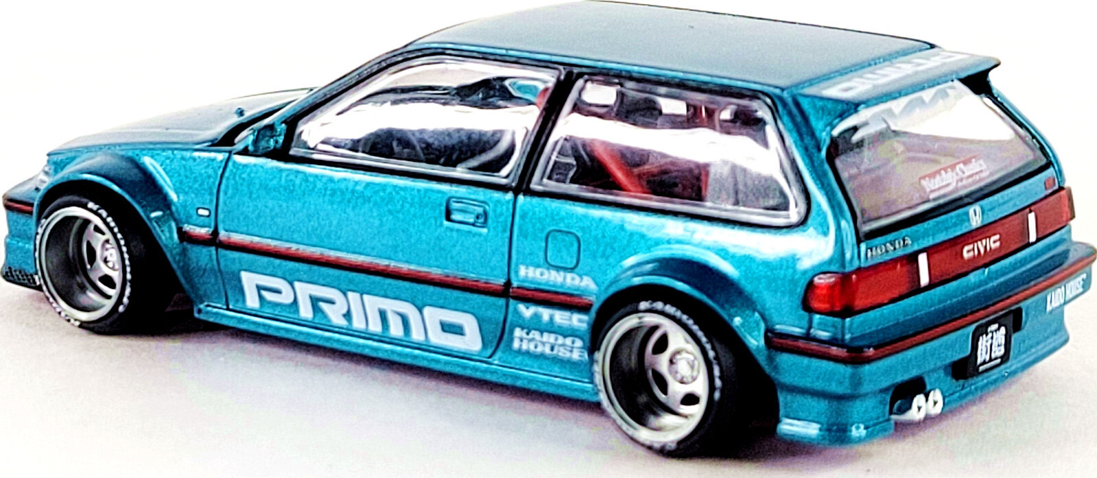 Kaido House x Mini GT Honda Civic (EF) Kaido Works V1 🟦 Teal KHMG126 1/64