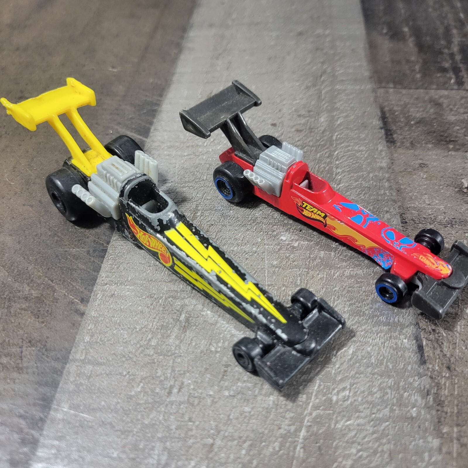 1993 Mattel Hot Wheels Lightning Dragster Drag Racer Lot of 2 -Loose PWC