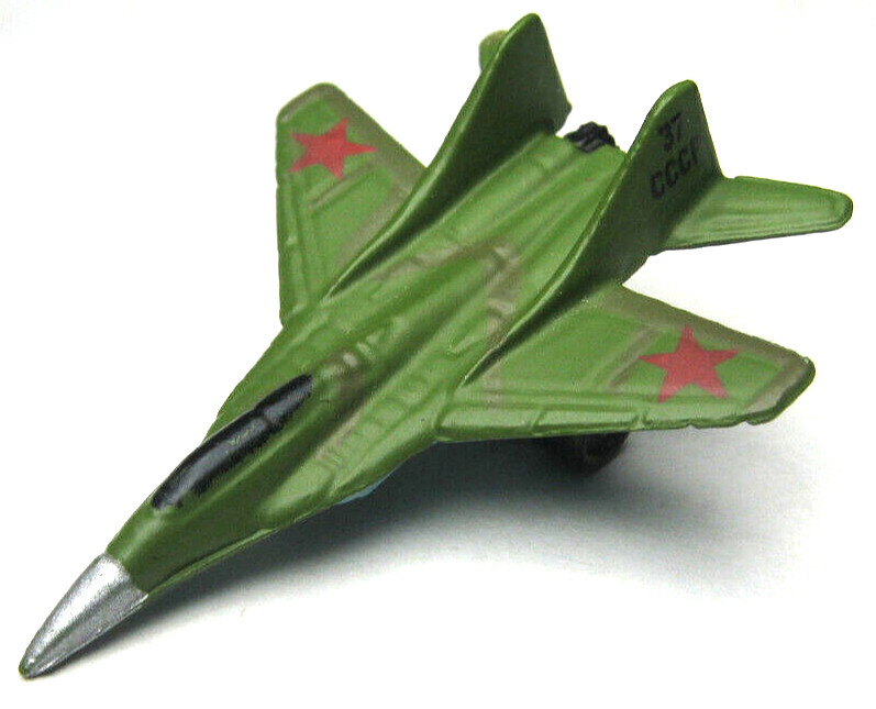 1989 FUNRISE MICRO MACHINES GREEN 1.5″ MILITARY FIGHTER JET AIRPLANE 37 CCCP