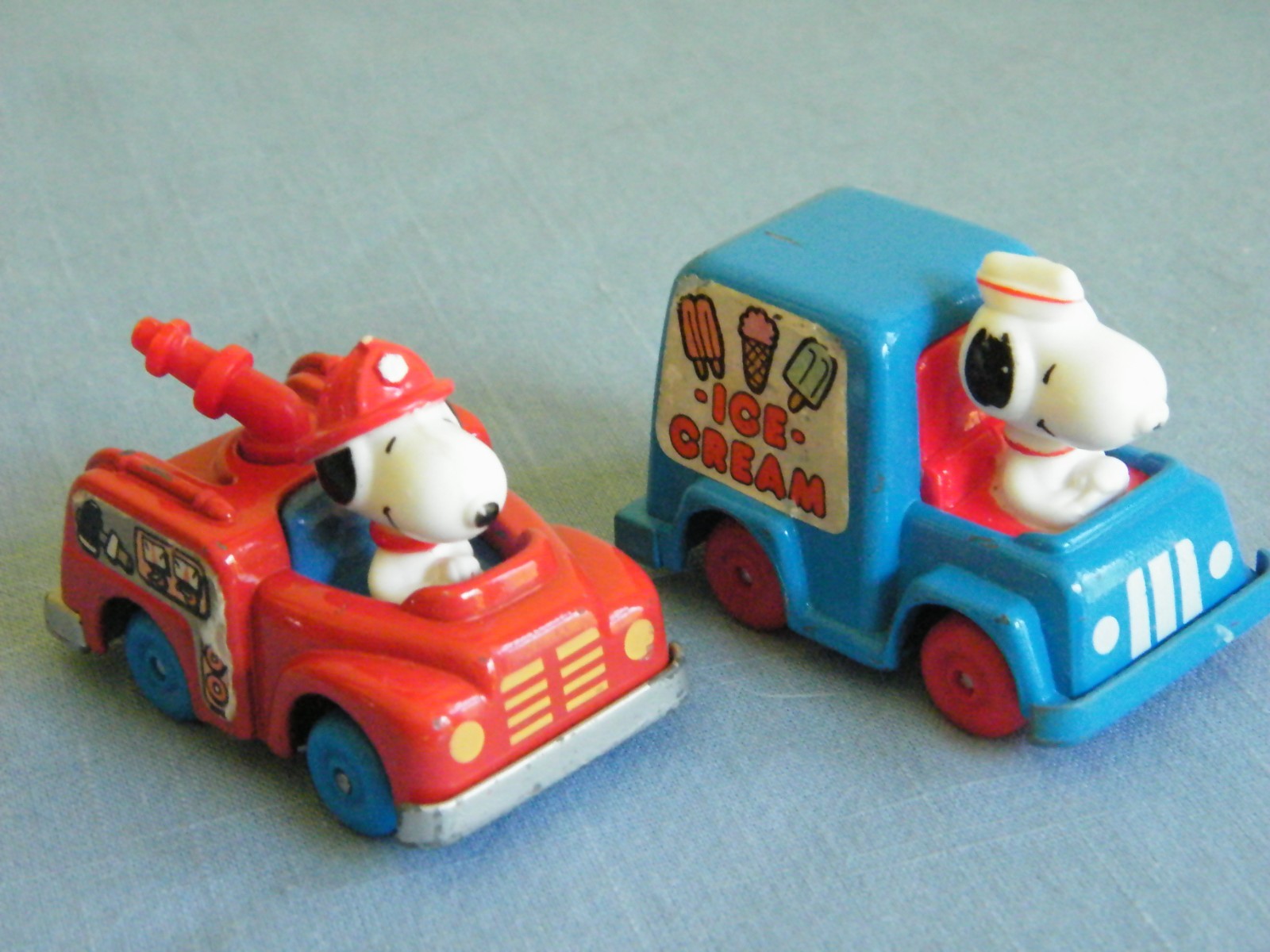 Vintage Peanuts Snoopy Diecast Vehicles Inter-Trad-Tec Lot of 6