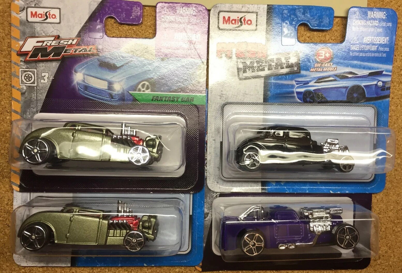 4 Rare **New** Maisto Fresh Metal Knuckle Grabber Leadslinger 34 Ford Hot Rod