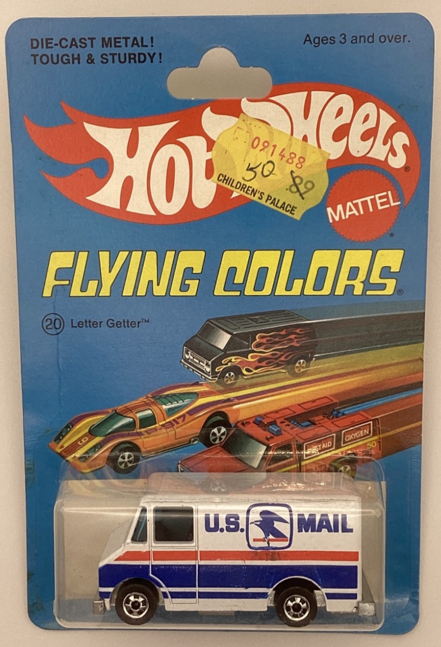 Hot Wheels vintage 1977 Letter Getter, #9643 U.S. Mail truck on near mint card