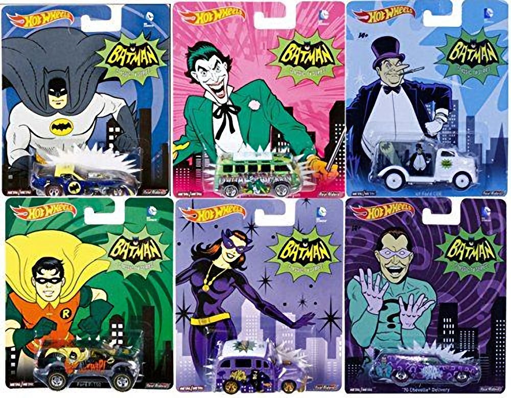 Hot Wheels Pop Culture Batman-Cast 6-Pack
